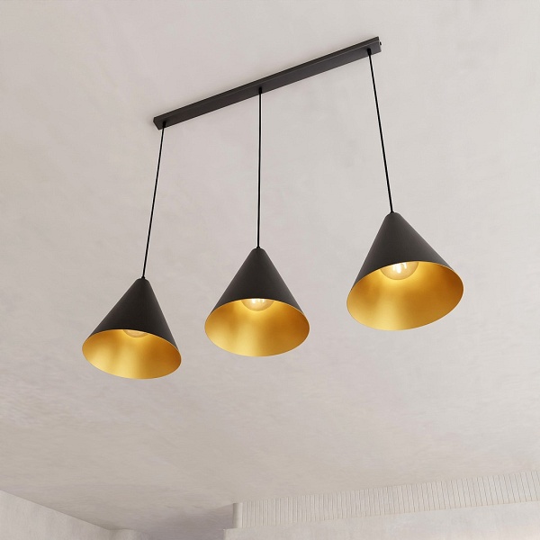 Lampa wisząca REBEL 3 BLACK/GOLD