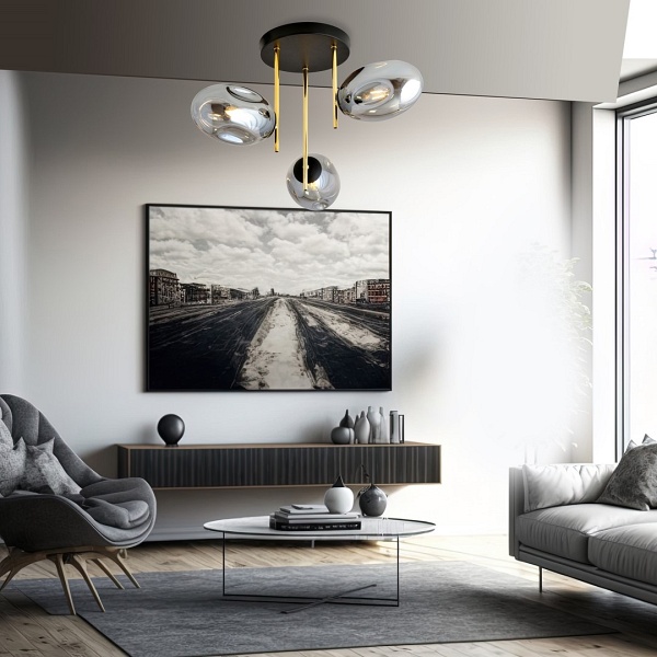 Lampa sufitowa ARGO 3 BL GRAFIT