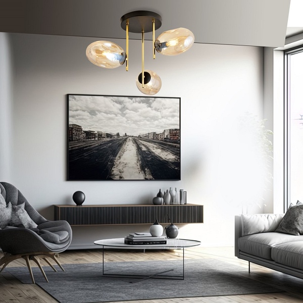 Lampa sufitowa ARGO 3 BL MIODOWY