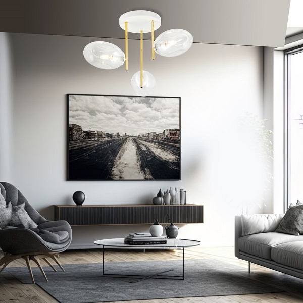 Lampa sufitowa ARGO 3 WH TRANSPARENT