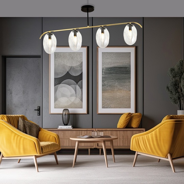 Lampa sufitowa FINES 4 BL TRANSPARENT