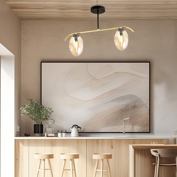 Lampa sufitowa FINES 2 BL MIODOWY