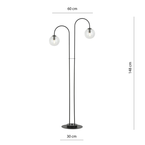 Lampa podłogowa ARCHI LP2 BL TRANSPARENT