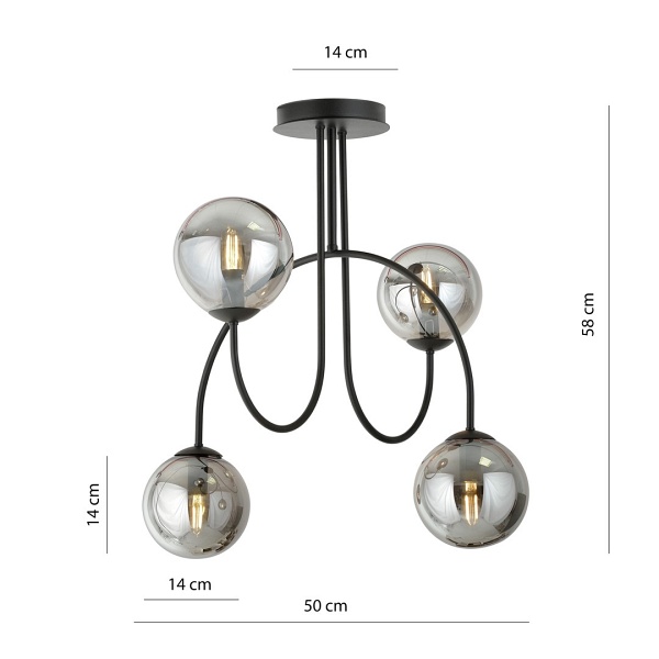 Lampa sufitowa ARCHI 4A BL GRAFIT
