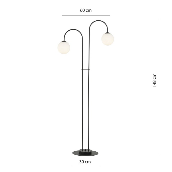 Lampa podłogowa ARCHI LP2 BL OPAL