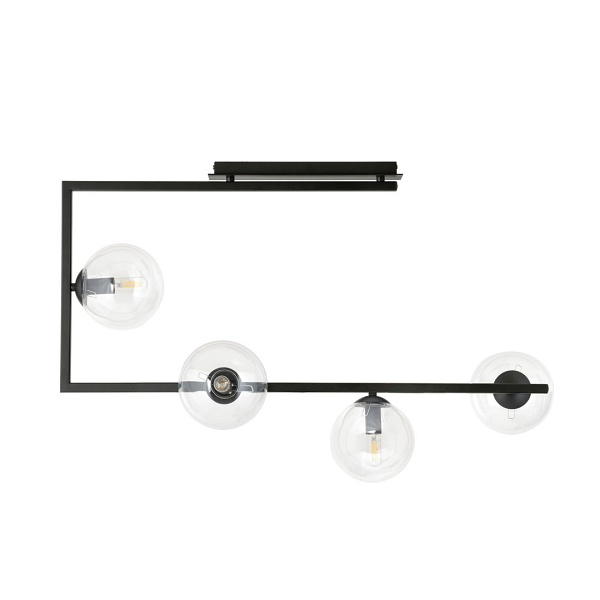 Lampa sufitowa SOMA 4 BL TRANSPARENT - Emibig