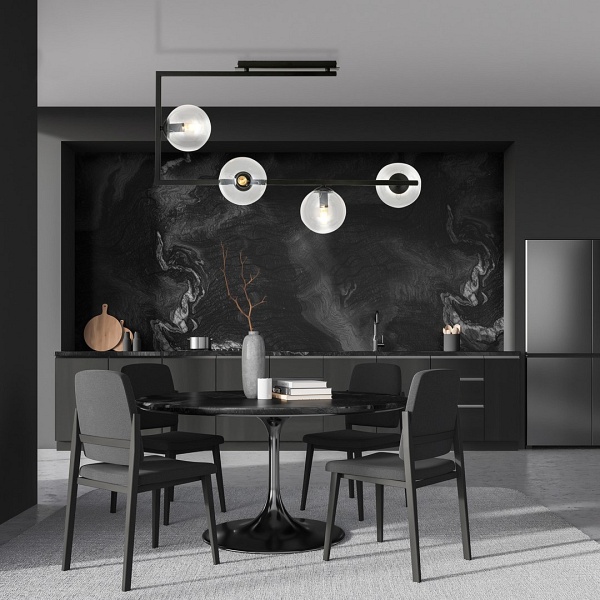 Lampa sufitowa SOMA 4 BL TRANSPARENT - Emibig