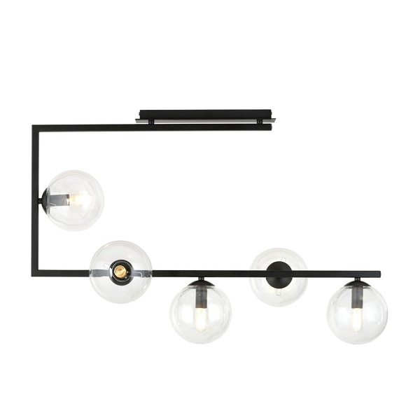 Lampa sufitowa SOMA 5 BL TRANSPARENT - Emibig