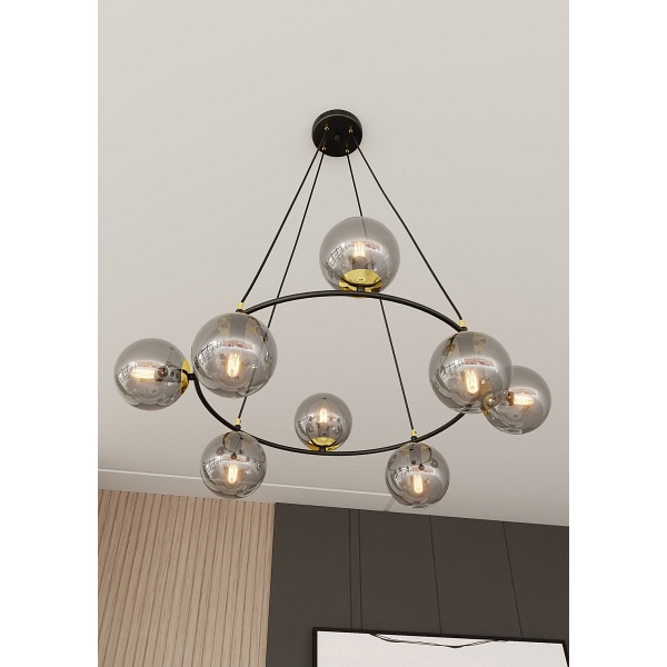 Lampa wisząca AZURA 8 BL GRAFIT