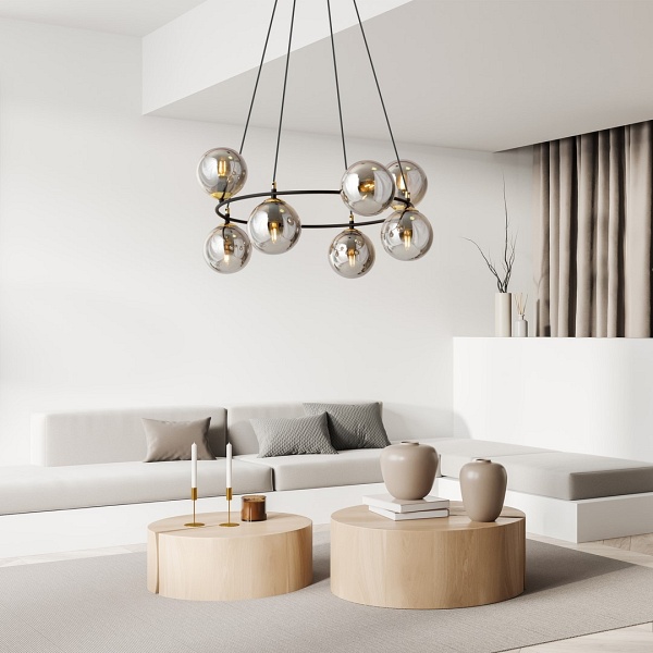 Lampa wisząca AZURA 8 BL GRAFIT