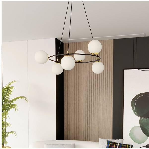 Lampa wisząca AZURA 6 BL OPAL