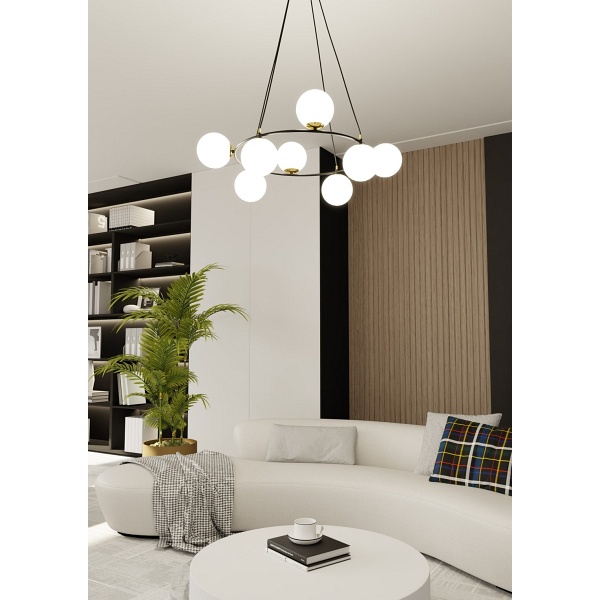 Lampa wisząca AZURA 8 BL OPAL