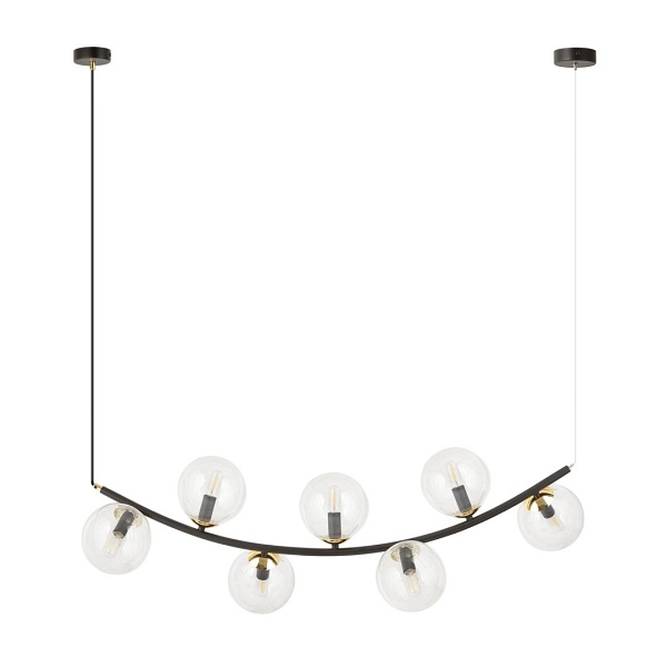 Lampa wisząca RITZ 7 BL TRANSPARENT - Emibig