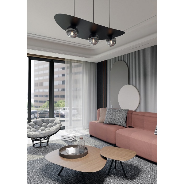 Lampa wisząca AURA 3 BL GRAFIT