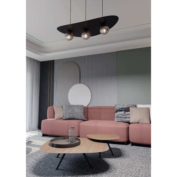 Lampa wisząca AURA 3 BL GRAFIT