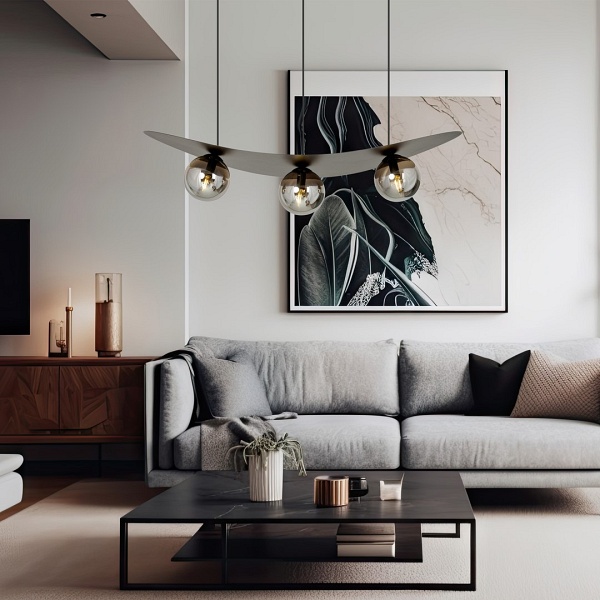 Lampa wisząca AURA 3 BL GRAFIT