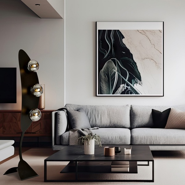 Lampa podłogowa AURA LP3 BL GRAFIT