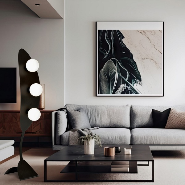 Lampa podłogowa AURA LP3 BL OPAL