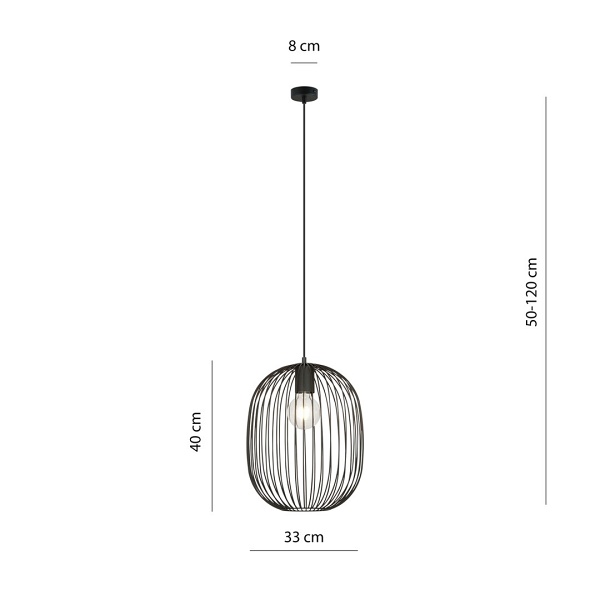 Lampa wisząca ONYX 1 BL