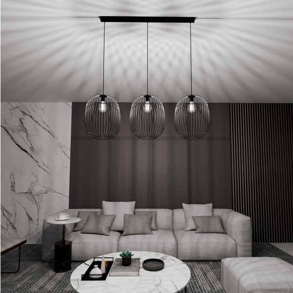 Lampa wisząca ONYX 3 BL