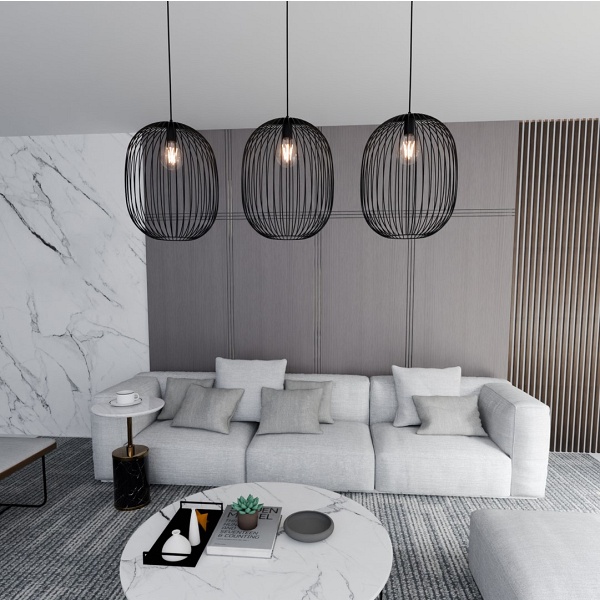 Lampa wisząca ONYX 3 BL