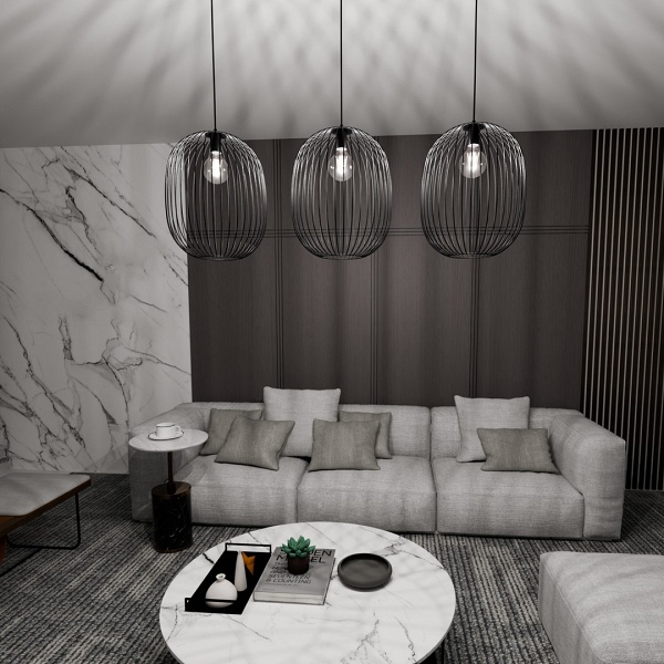 Lampa wisząca ONYX 3 BL