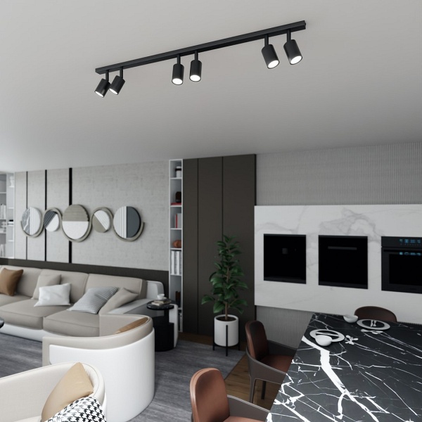 Lampa sufitowa FLASH 6 BLACK