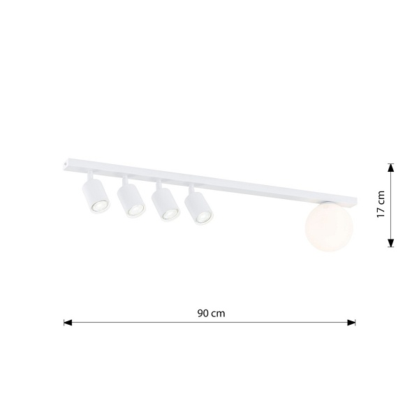 Lampa sufitowa BASTER 5 WHITE