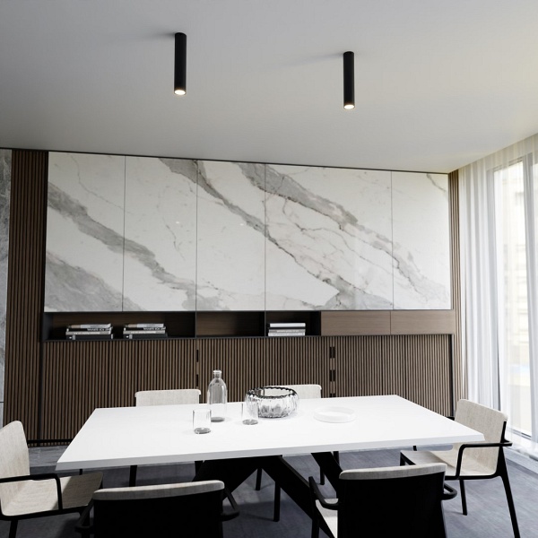 Lampa sufitowa TECNO 1M BLACK oprawa oświetleniowa