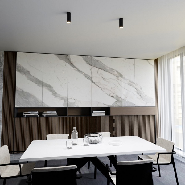 Lampa sufitowa TECNO 1S BLACK oprawa oświetleniowa