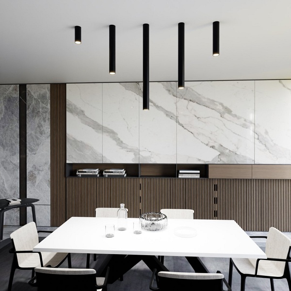 Lampa sufitowa TECNO 1S BLACK oprawa oświetleniowa