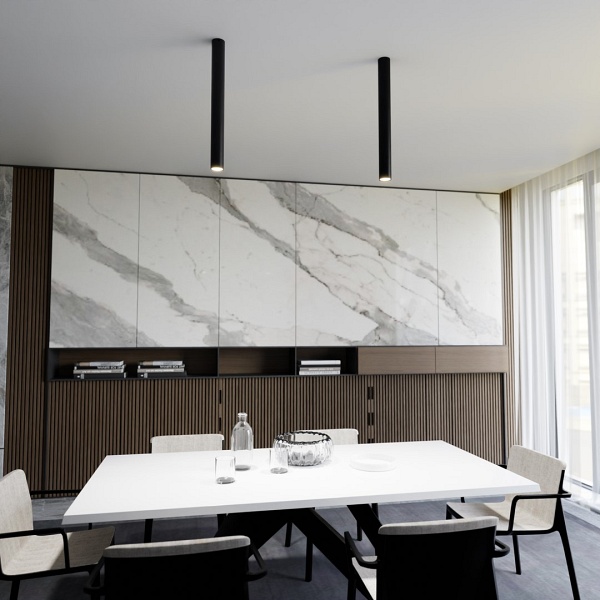 Lampa sufitowa TECNO 1XL BLACK oprawa oświetleniowa