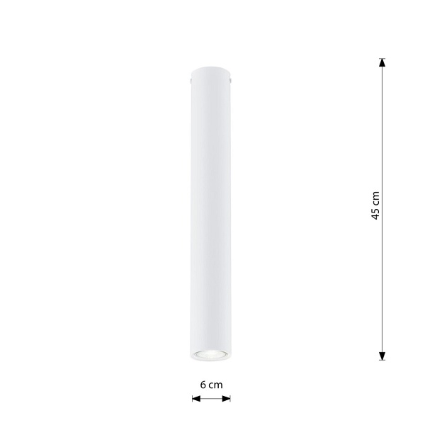 Lampa sufitowa TECNO 1L WHITE oprawa oświetleniowa