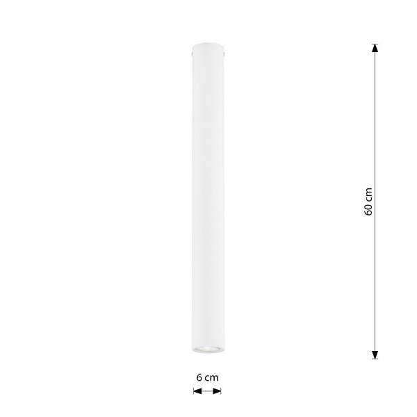 Lampa sufitowa TECNO 1XL WHITE oprawa oświetleniowa