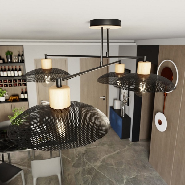 Lampa sufitowa KOBE 4 BLACK