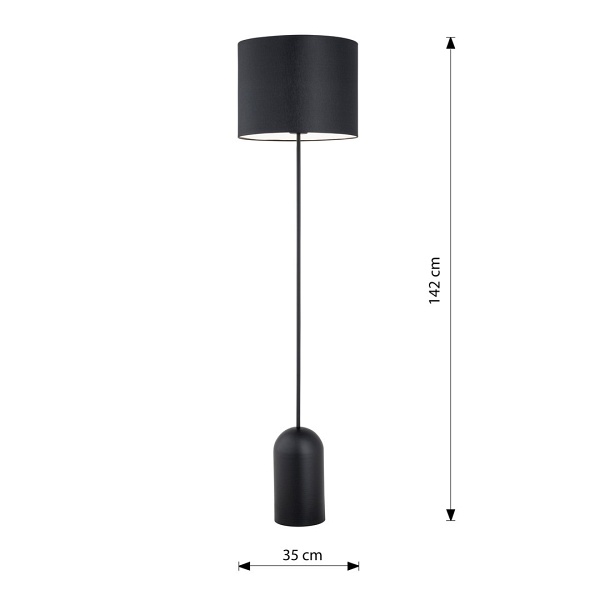 Lampa podłogowa ASPEN LP1 BLACK/WHITE