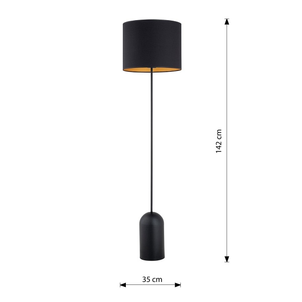 Lampa podłogowa ASPEN LP1 BLACK/GOLD