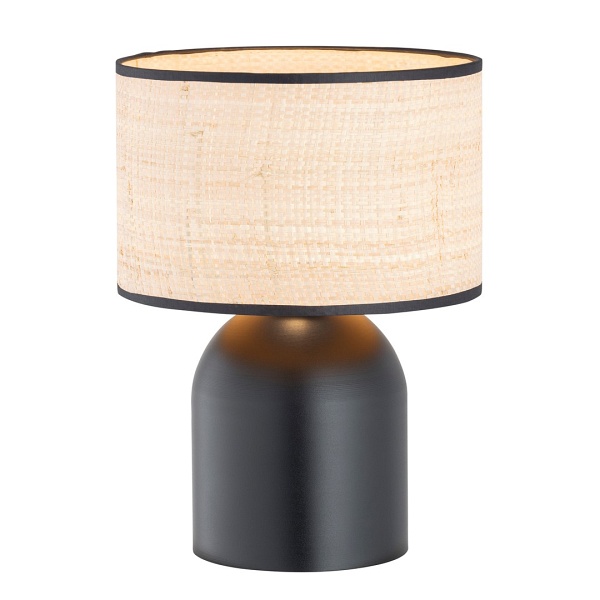 Lampa ASPEN LN1 BLACK/RATTAN