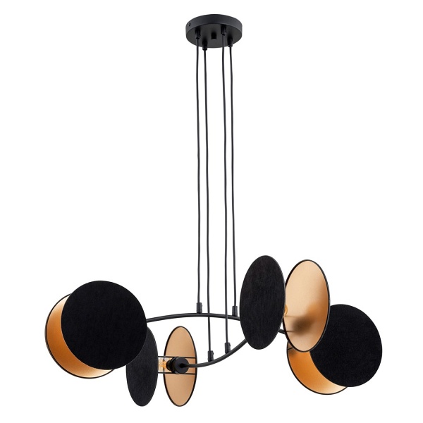 Lampa wisząca MOTIF 4 BLACK/GOLD - Emibig