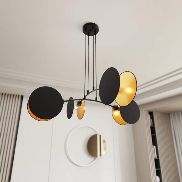 Lampa wisząca MOTIF 4 BLACK/GOLD