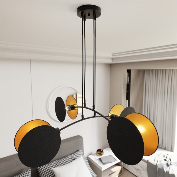 Lampa wisząca MOTIF 4 BLACK/GOLD
