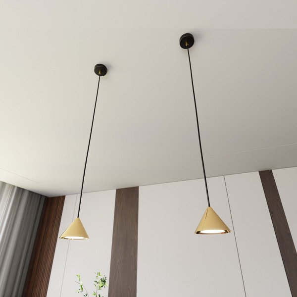 Lampa wisząca ELIT 1 BL GOLD - Emibig