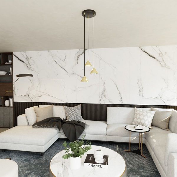 Lampa wisząca ELIT 3 PREMIUM GOLD - Emibig