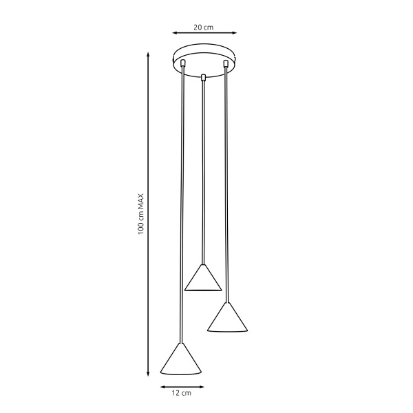 Lampa wisząca ELIT 3 PREMIUM GOLD