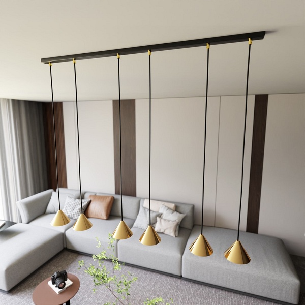 Lampa wisząca ELIT 6 BL GOLD