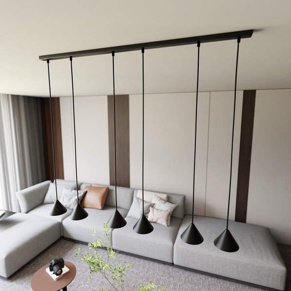 Lampa wisząca ELIT 6 BLACK