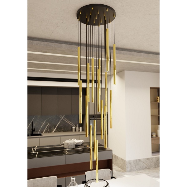 Lampa wisząca SELTER 17 PREMIUM GOLD  oprawa oświetleniowa
