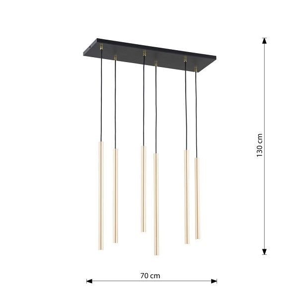 Lampa wisząca SELTER 6 GOLD