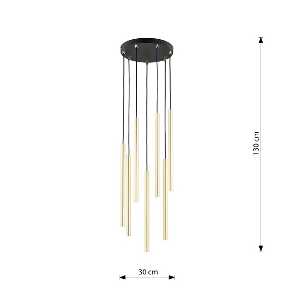 Lampa wisząca SELTER 7 PREMIUM GOLD