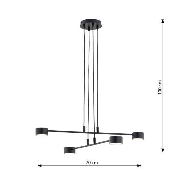 Lampa wisząca MODUS 4 BLACK